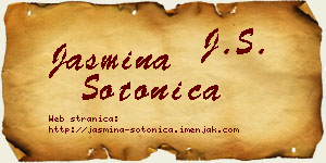 Jasmina Sotonica vizit kartica